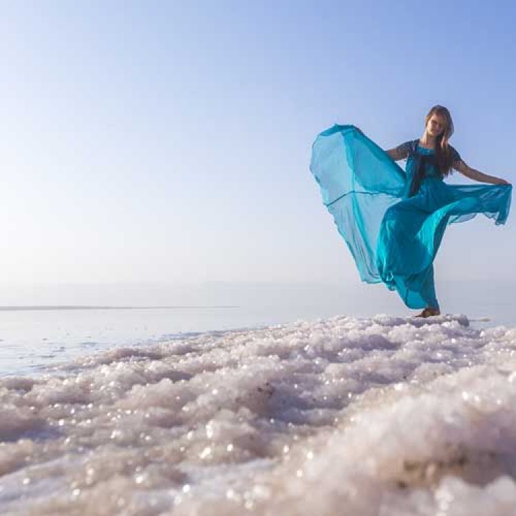 Tourist at the Dead Sea Tourist at the Dead Sea